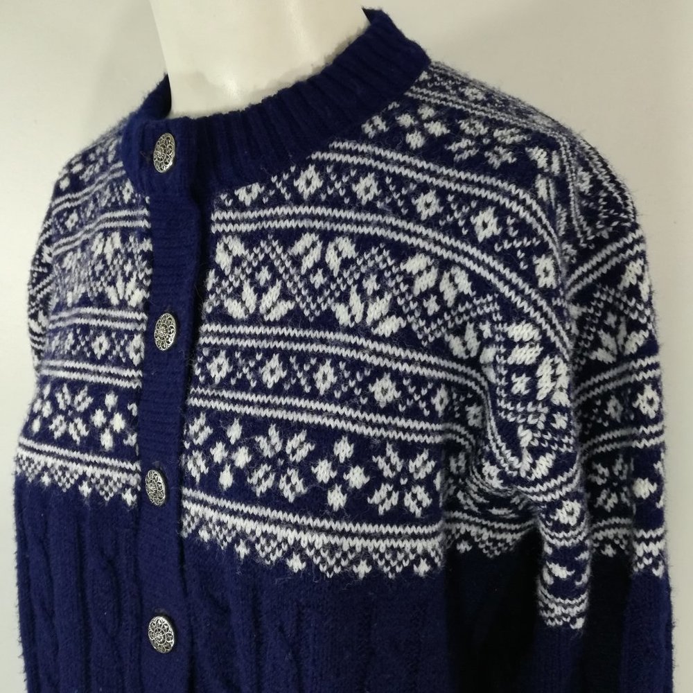 Vintage Winona Knits Cardigan Sweater Size L - Picture 7 of 8